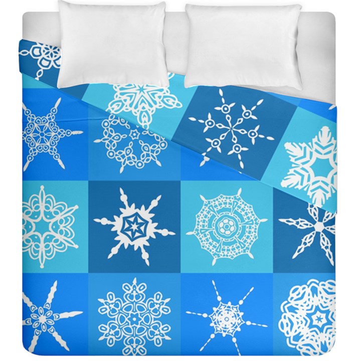 Snowflakes Duvet Cover Double Side (King Size)