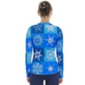 Snowflakes V-Neck Long Sleeve Top View2