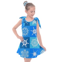 Snowflakes Kids  Tie Up Tunic Dress by Sobalvarro