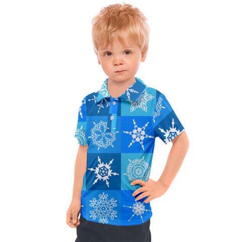 Snowflakes Kids  Polo Tee by Sobalvarro