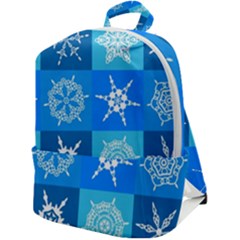 Snowflakes Zip Up Backpack by Sobalvarro