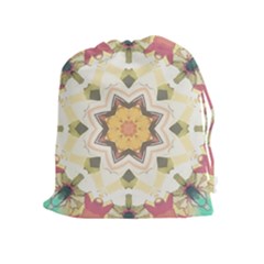 Cute Kaleidoscope Drawstring Pouch (xl) by Dazzleway