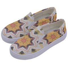 Cute Kaleidoscope Kids  Canvas Slip Ons by Dazzleway