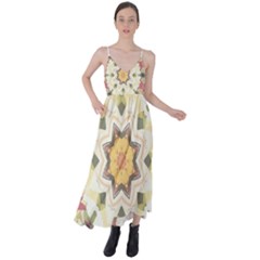 Cute Kaleidoscope Tie Back Maxi Dress by Dazzleway