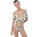 Cute kaleidoscope Frill Detail One Piece Swimsuit View1