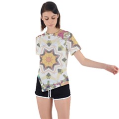 Cute Kaleidoscope Asymmetrical Short Sleeve Sports Tee by Dazzleway