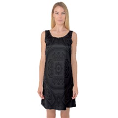 Black And Gray Sleeveless Satin Nightdress by Dazzleway