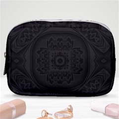 Black And Gray Make Up Pouch (small) by Dazzleway