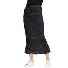 Black And Gray Maxi Fishtail Chiffon Skirt by Dazzleway