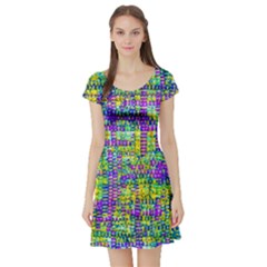 Mosaic Tapestry Short Sleeve Skater Dress by essentialimage