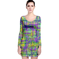 Mosaic Tapestry Long Sleeve Velvet Bodycon Dress by essentialimage