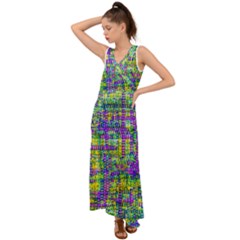 Mosaic Tapestry V-neck Chiffon Maxi Dress by essentialimage