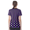 Purple and Pink Dots Pattern, black background Women s Cotton Tee View2