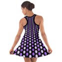 Purple and Pink Dots Pattern, black background Cotton Racerback Dress View2