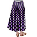 Purple and Pink Dots Pattern, black background Satin Palazzo Pants View2