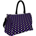 Purple and Pink Dots Pattern, black background Duffel Travel Bag View2