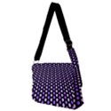 Purple and Pink Dots Pattern, black background Full Print Messenger Bag (M) View2