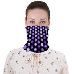 Purple And Pink Dots Pattern, Black Background Face Covering Bandana (adult) by Casemiro