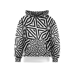 Black And White Abstract Lines, Geometric Pattern Kids  Pullover Hoodie by Casemiro