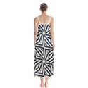 Black and white abstract lines, geometric pattern Button Up Chiffon Maxi Dress View2