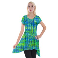 Mosaic Tapestry Short Sleeve Side Drop Tunic by essentialimage