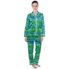 Mosaic Tapestry Satin Long Sleeve Pyjamas Set by essentialimage