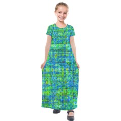 Mosaic Tapestry Kids  Short Sleeve Maxi Dress by essentialimage