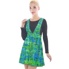 Mosaic Tapestry Plunge Pinafore Velour Dress by essentialimage