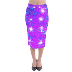 Privet Hedge With Starlight Velvet Midi Pencil Skirt by essentialimage