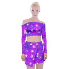 Privet Hedge With Starlight Off Shoulder Top With Mini Skirt Set by essentialimage