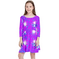 Privet Hedge With Starlight Kids  Quarter Sleeve Skater Dress by essentialimage