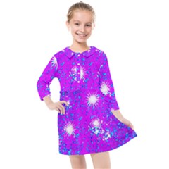 Privet Hedge With Starlight Kids  Quarter Sleeve Shirt Dress by essentialimage