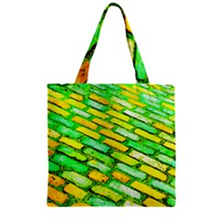 Diagonal Street Cobbles Zipper Grocery Tote Bag by essentialimage