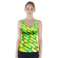 Diagonal Street Cobbles Racer Back Sports Top by essentialimage