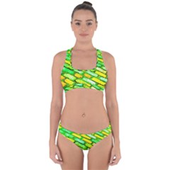 Diagonal Street Cobbles Cross Back Hipster Bikini Set by essentialimage