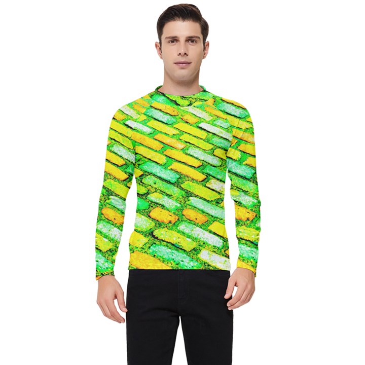 Diagonal street cobbles Men s Long Sleeve Rash Guard