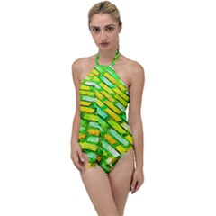 Diagonal Street Cobbles Go With The Flow One Piece Swimsuit by essentialimage