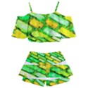 Diagonal street cobbles Kids  Off Shoulder Skirt Bikini View2