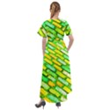 Diagonal street cobbles Front Wrap High Low Dress View2