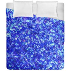 Blue Sequin Dreams Duvet Cover Double Side (california King Size) by essentialimage