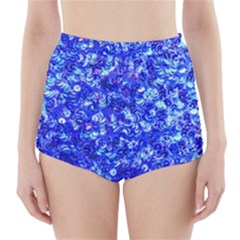 Blue Sequin Dreams High-waisted Bikini Bottoms by essentialimage