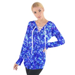 Blue Sequin Dreams Tie Up Tee by essentialimage