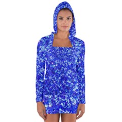 Blue Sequin Dreams Long Sleeve Hooded T-shirt by essentialimage