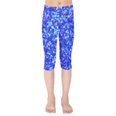 Blue Sequin Dreams Kids  Capri Leggings  by essentialimage