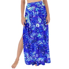 Blue Sequin Dreams Maxi Chiffon Tie-up Sarong by essentialimage