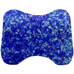 Blue Sequin Dreams Head Support Cushion by essentialimage