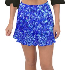 Blue Sequin Dreams Fishtail Mini Chiffon Skirt by essentialimage