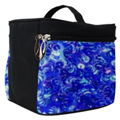 Blue Sequin Dreams Make Up Travel Bag (small) by essentialimage