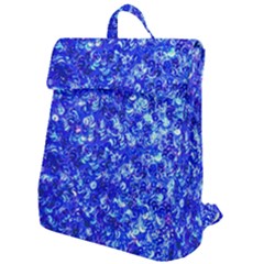 Blue Sequin Dreams Flap Top Backpack by essentialimage