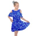 Blue Sequin Dreams Kids  Shoulder Cutout Chiffon Dress View1